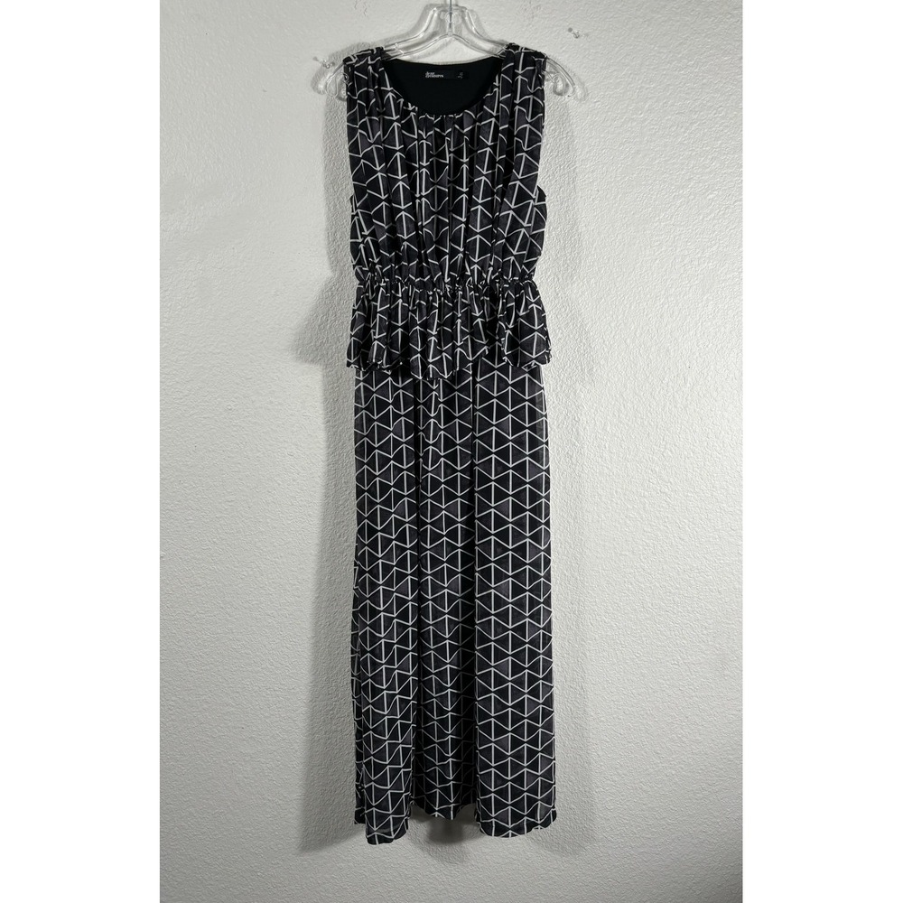 Dear‎ Creatures Dress Womens XS Geometric Maxi Sleeveless Lined Polyester